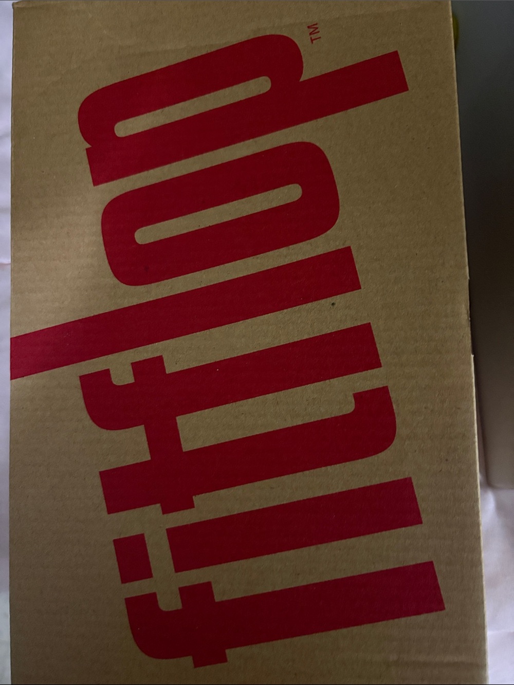 Fitflop Brown Cardboard Shoe Box with Red Logo